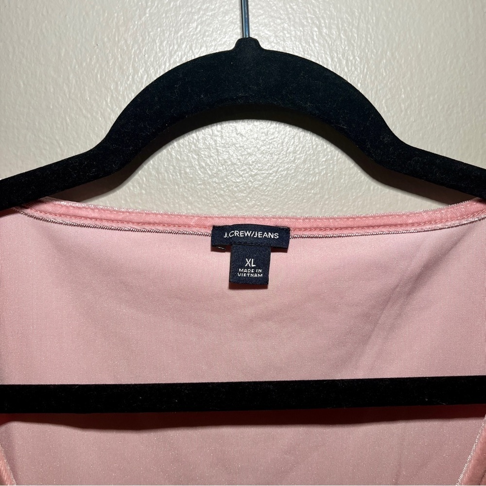 J.CREW XL Pink Velvet Bodysuit - Picture 3 of 7